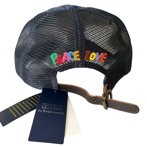 🆕 Polo Ralph Lauren Men’s Dove Peace Love Corduroy Trucker Baseball Cap OS - Picture 5 of 7